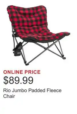 Costco Rio Jumbo Padded Fleece Chair offer