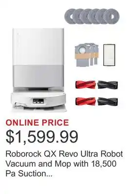 Costco Roborock QX Revo Ultra Robot Vacuum and Mop with 18,500 Pa Suction Power offer