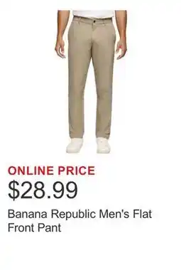 Costco Banana Republic Men's Flat Front Pant offer