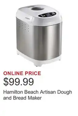 Costco Hamilton Beach Artisan Dough and Bread Maker offer