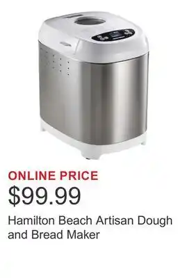 Costco Hamilton Beach Artisan Dough and Bread Maker offer