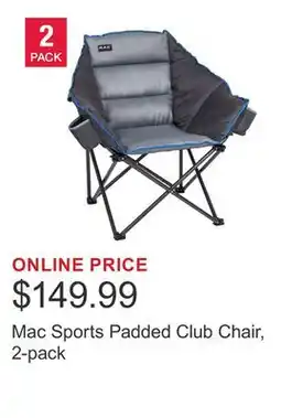 Costco Mac Sports Padded Club Chair, 2-pack offer