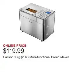 Costco Cuckoo 1 kg (2 lb.) Multi-functional Bread Maker offer