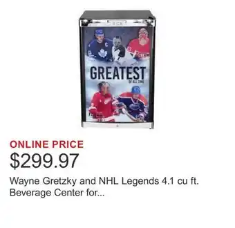 Costco Wayne Gretzky and NHL Legends 4.1 cu ft. Beverage Center for Commercial and Residential Use offer