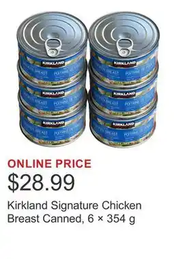 Costco Kirkland Signature Chicken Breast Canned, 6 × 354 g offer