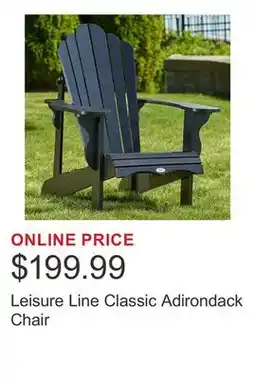 Costco Leisure Line Classic Adirondack Chair offer