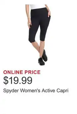 Costco Spyder Women's Active Capri offer