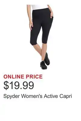 Costco Spyder Women's Active Capri offer