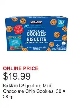 Costco Kirkland Signature Mini Chocolate Chip Cookies, 30 × 28 g offer