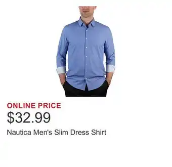Costco Nautica Men's Slim Dress Shirt offer