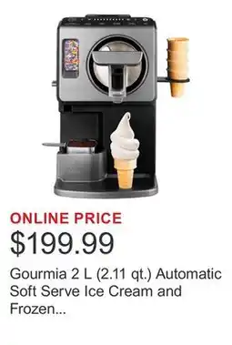 Costco Gourmia 2 L (2.11 qt.) Automatic Soft Serve Ice Cream and Frozen Drink Maker offer