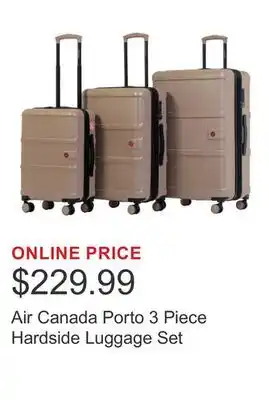 Costco Air Canada Porto 3 Piece Hardside Luggage Set offer