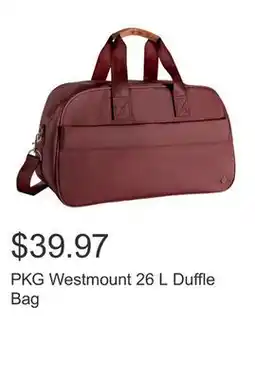 Costco PKG Westmount 26 L Duffle Bag offer