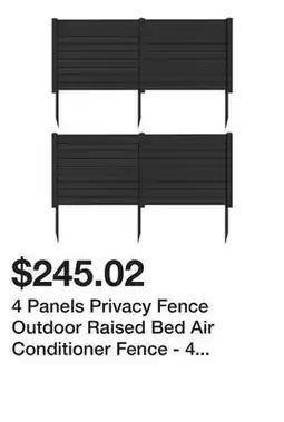 Bed Bath & Beyond 4 Panels Privacy Fence Outdoor Raised Bed Air Conditioner Fence - 4 panels offer