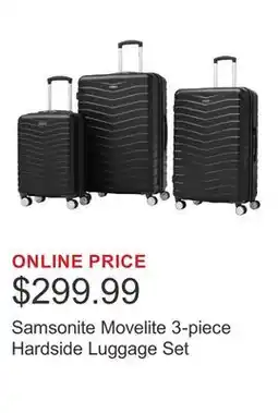 Costco Samsonite Movelite 3-piece Hardside Luggage Set offer