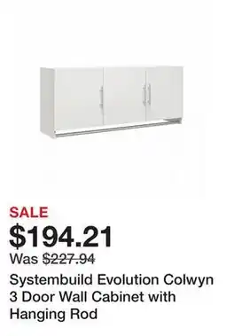Bed Bath & Beyond Systembuild Evolution Colwyn 3 Door Wall Cabinet with Hanging Rod offer