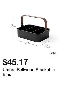 Bed Bath & Beyond Umbra Bellwood Stackable Bins offer
