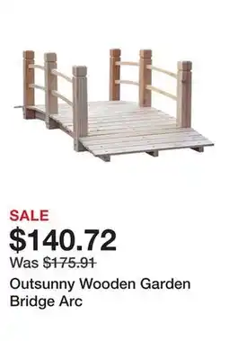 Bed Bath & Beyond Outsunny Wooden Garden Bridge Arc offer