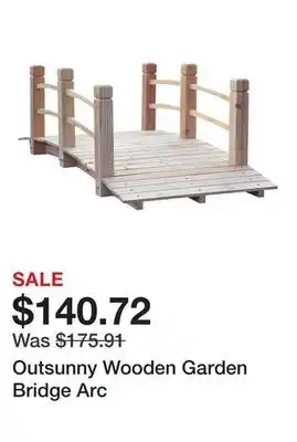 Bed Bath & Beyond Outsunny Wooden Garden Bridge Arc offer