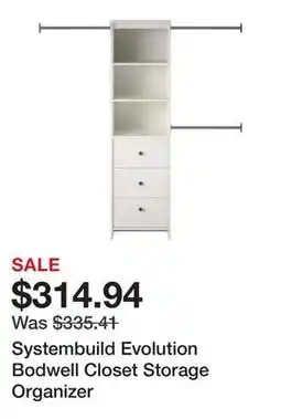 Bed Bath & Beyond Systembuild Evolution Bodwell Closet Storage Organizer offer