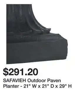Bed Bath & Beyond SAFAVIEH Outdoor Paven Planter - 21 W x 21 D x 29 H offer