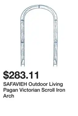 Bed Bath & Beyond SAFAVIEH Outdoor Living Pagan Victorian Scroll Iron Arch offer