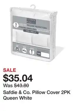 Bed Bath & Beyond Safdie & Co. Pillow Cover 2PK Queen White offer