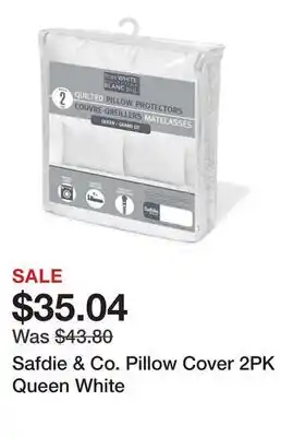 Bed Bath & Beyond Safdie & Co. Pillow Cover 2PK Queen White offer