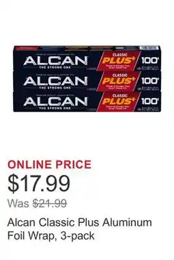 Costco Alcan Classic Plus Aluminum Foil Wrap, 3-pack offer