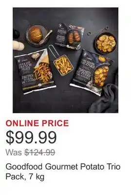 Costco Goodfood Gourmet Potato Trio Pack, 7 kg offer