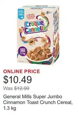Costco General Mills Super Jumbo Cinnamon Toast Crunch Cereal, 1.3 kg offer
