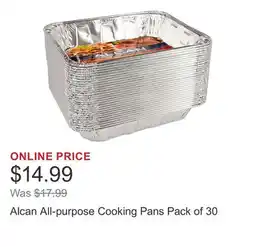 Costco Alcan All-purpose Cooking Pans Pack of 30 offer
