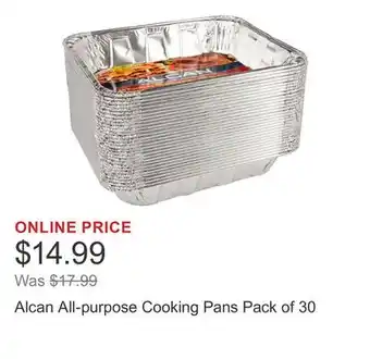 Costco Alcan All-purpose Cooking Pans Pack of 30 offer