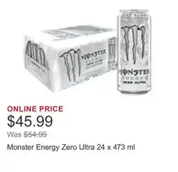 Costco Monster Energy Zero Ultra 24 x 473 ml offer