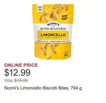 Costco Nonni's Limoncello Biscotti Bites, 794 g offer
