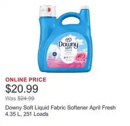 Costco Downy Soft Liquid Fabric Softener April Fresh 4.35 L, 251 Loads offer