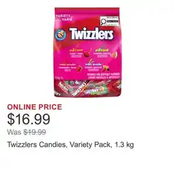 Costco Twizzlers Candies, Variety Pack, 1.3 kg offer