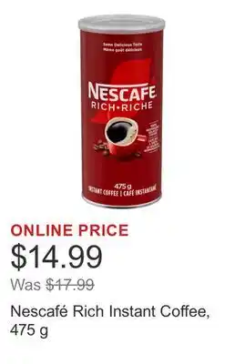Costco Nescafé Rich Instant Coffee, 475 g offer