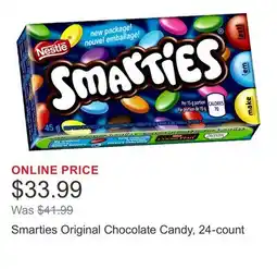 Costco Smarties Original Chocolate Candy, 24-count offer