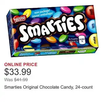 Costco Smarties Original Chocolate Candy, 24-count offer