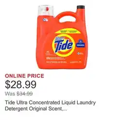 Costco Tide Ultra Concentrated Liquid Laundry Detergent Original Scent, 146 loads offer