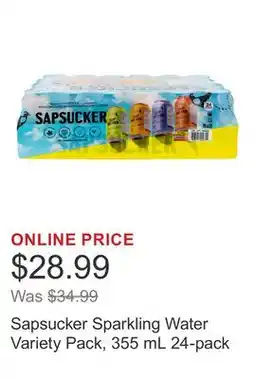Costco Sapsucker Sparkling Water Variety Pack, 355 mL 24-pack offer