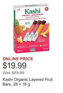 Costco Kashi Organic Layered Fruit Bars, 28 × 18 g offer