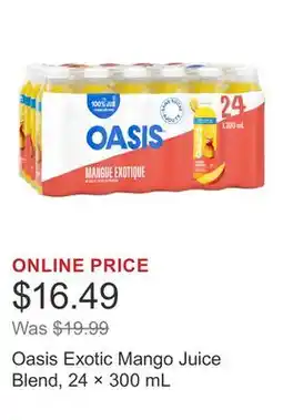 Costco Oasis Exotic Mango Juice Blend, 24 × 300 mL offer