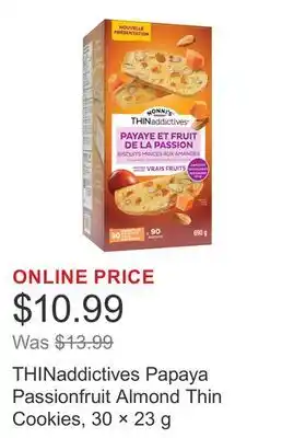 Costco THINaddictives Papaya Passionfruit Almond Thin Cookies, 30 × 23 g offer