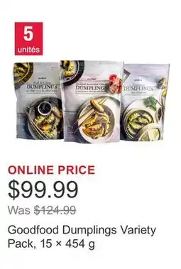 Costco Goodfood Dumplings Variety Pack, 15 × 454 g offer