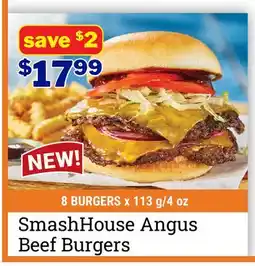 M & M Food Market SmashHouse Angus Beef Burgers offer