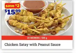 M & M Food Market Chicken Satay with Peanut Sauce offer