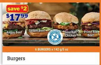 M & M Food Market Burgers offer