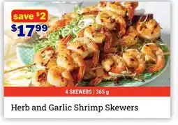 M & M Food Market Herb and Garlic Shrimp Skewers offer